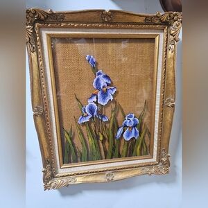 Elegant Gold Framed Floral Art